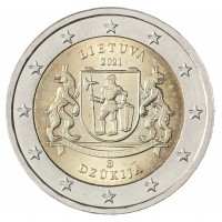 Литва 2 евро 2021 Дзукия