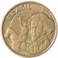 Монета Бразилия 10 сентаво 2008