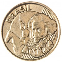 Монета Бразилия 10 сентаво 2012