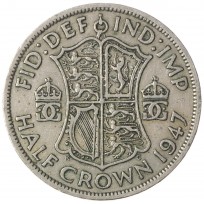 Монета Великобритания 1/2 кроны 1947