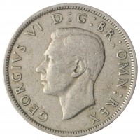 Монета Великобритания 1/2 кроны 1947