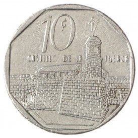 Монета Куба 10 сентаво 1996