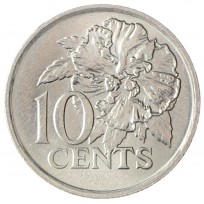 Монета Тринидад и Тобаго 10 центов 1990