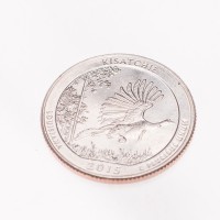 Монета США 25 центов 2015 Национальные лес Kisatchie