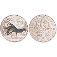 Монета Австрия 3 евро 2019 Рак