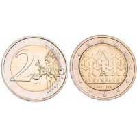 Монета Литва 2 евро 2018 год Фестиваль песни и танца Литвы