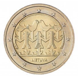 Монета Литва 2 евро 2018 год Фестиваль песни и танца Литвы