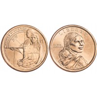 Монета США 1 доллар 2014 Помощь индейцев экспедиции Льюиса и Кларка