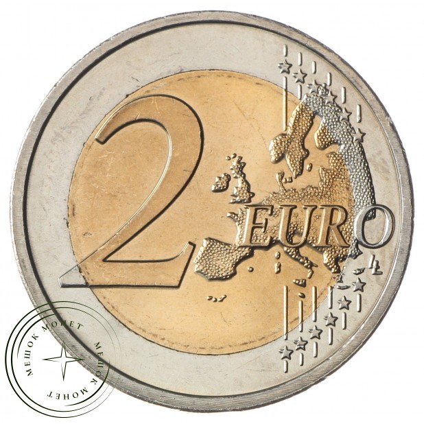 Италия 2 евро 2008 60 лет Декларации прав человека
