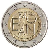 Монета Словения 2 евро 2015 Эмона