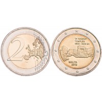Монета Мальта 2 евро 2019 Храмы Та’ Хаджрат