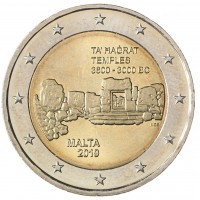 Монета Мальта 2 евро 2019 Храмы Та’ Хаджрат