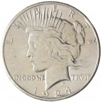 Монета США 1 доллар 1924