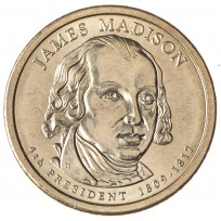Монета США 1 доллар 2007 Джеймс Мэдисон