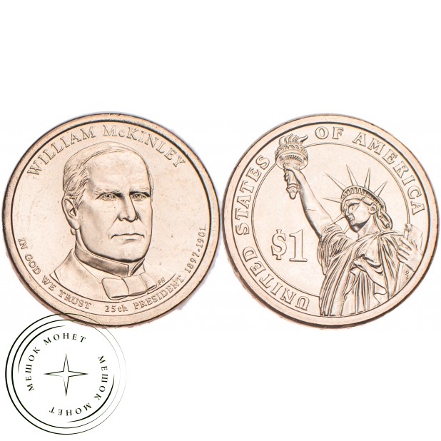 США 1 доллар 2013 Уильям Мак-Кинли