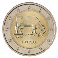 Монета Латвия 2 евро 2016 Корова