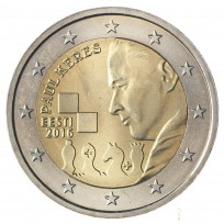 Монета Эстония 2 евро 2016 Пауль Керес