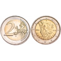 Монета Италия 2 евро 2014 200 лет карабинерам