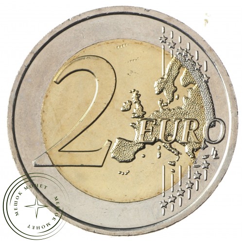 Италия 2 евро 2014 200 лет карабинерам