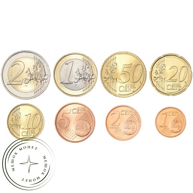 Литва Годовой набор монет евро 2015 (8 шт)