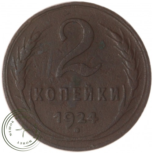 2 копейки 1924 гладкий гурт — 937041333