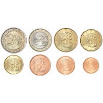 Монета Финляндия набор евро 2000-2011 (8 шт)