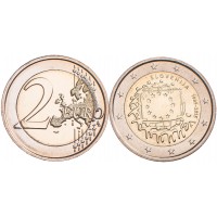 Монета Словения 2 евро 2015 30 лет Флагу Европы