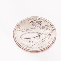 Монета США 25 центов 2009 Американское Самоа