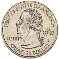 Монета США 25 центов 2009 Американское Самоа