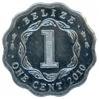 Монета Белиз 1 цент 2010