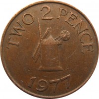 Гернси 2 пенса 1977