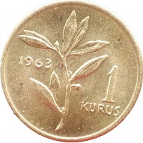 Монета Турция 1 куруш 1963