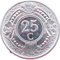 Монета Антильские острова 25 центов 2012