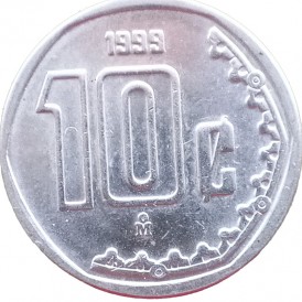 Монета Мексика 10 сентаво 1999