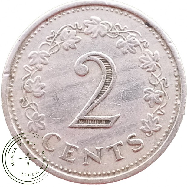 Мальта 2 цента 1972