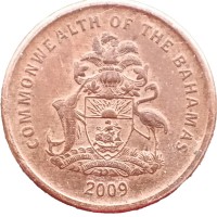 Монета Багамы 1 цент 2009