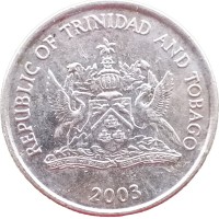 Монета Тринидад и Тобаго 10 центов 2003