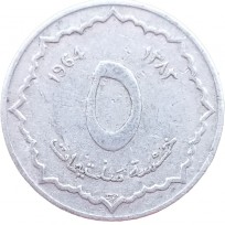 Монета Алжир 5 сантим 1964