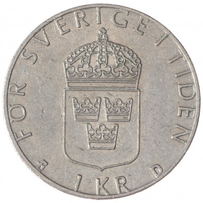 Швеция 1 крона 1987