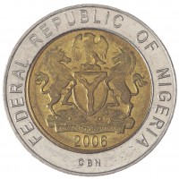Монета Нигерия 1 найра 2006