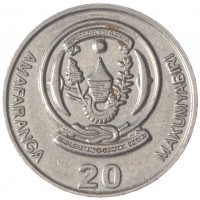 Монета Руанда 20 франков 2003