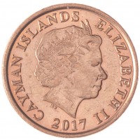 Монета Каймановы острова 1 цент 2017