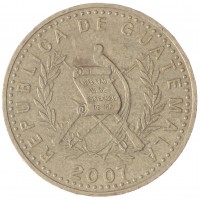 Монета Гватемала 50 сентаво 2007