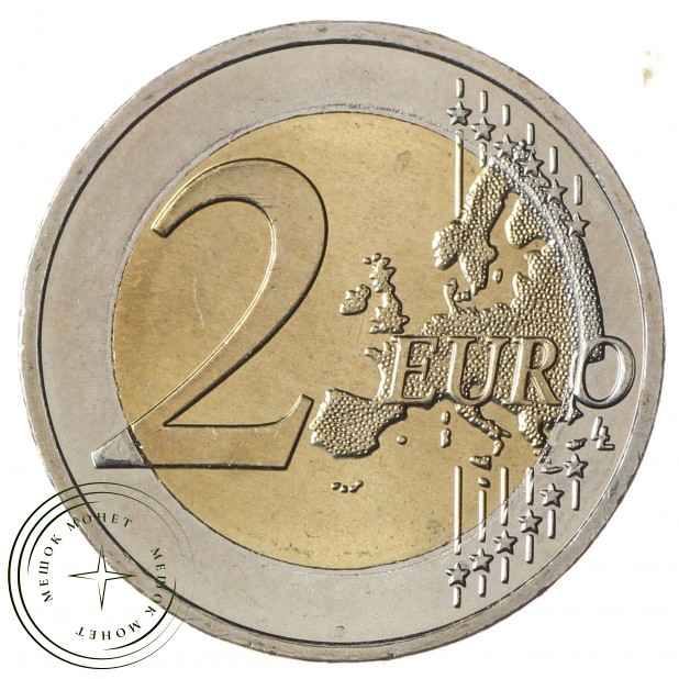 Австрия 2 евро 2015 30 лет флагу Европы