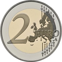 Монета Монако 2 евро 2025 Карладес
