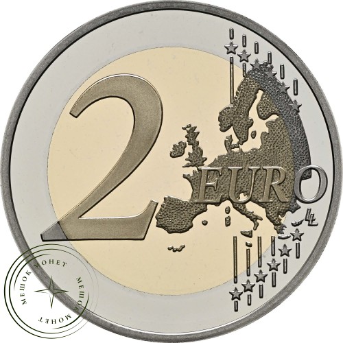 Монако 2 евро 2025 Старое феодальное владение Гримальди: Карладес — Дом принца