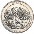 США 25 центов 2012 Национальный парк Денали