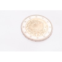 Монета Литва 2 евро 2015 30 лет Флагу Европы