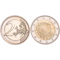 Монета Литва 2 евро 2015 30 лет Флагу Европы