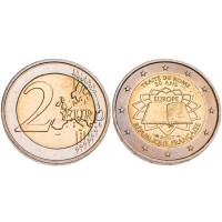 Монета Франция 2 евро 2007 Римский договор